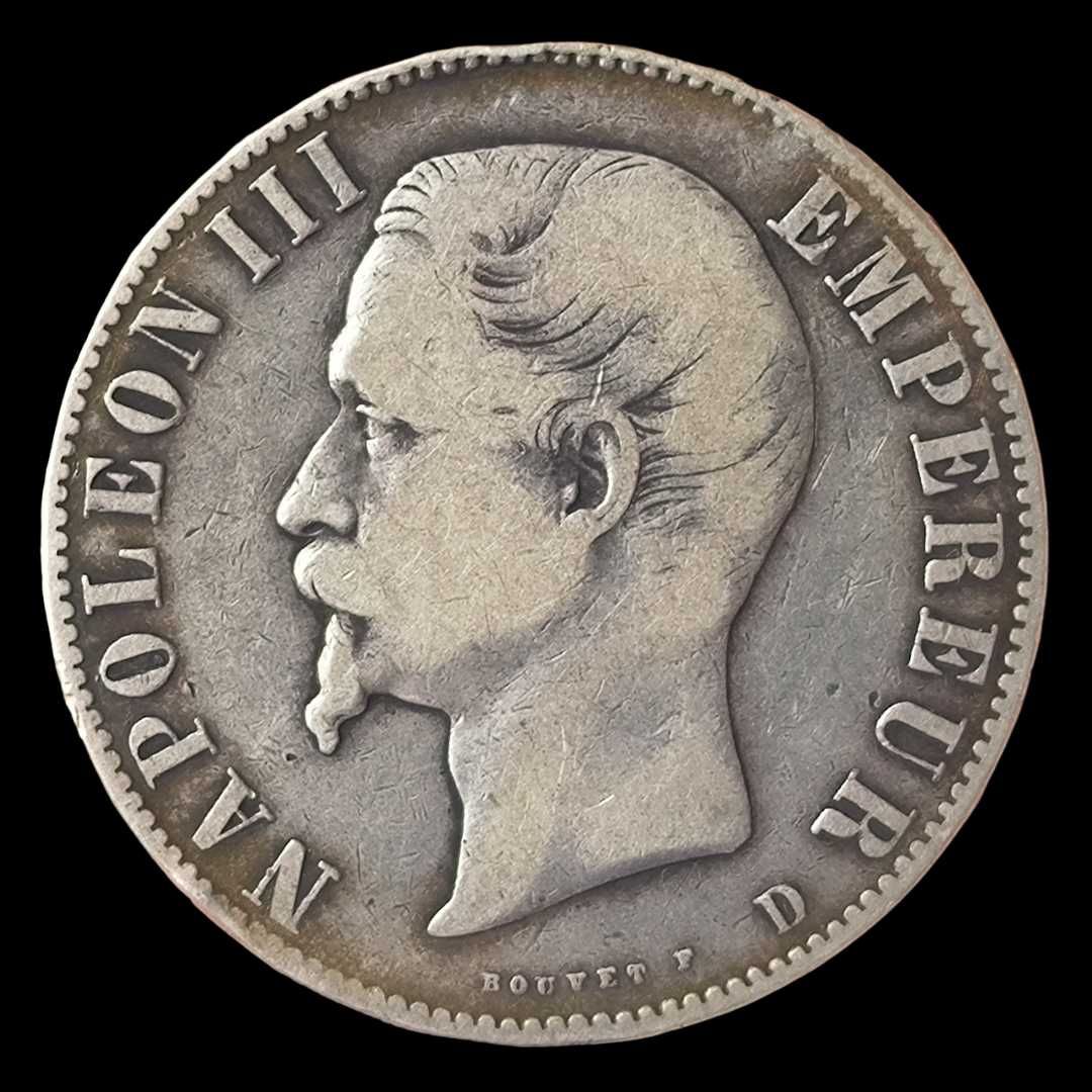 5 franków Napoleon III 1855 D NISKI NAKŁAD RAR
