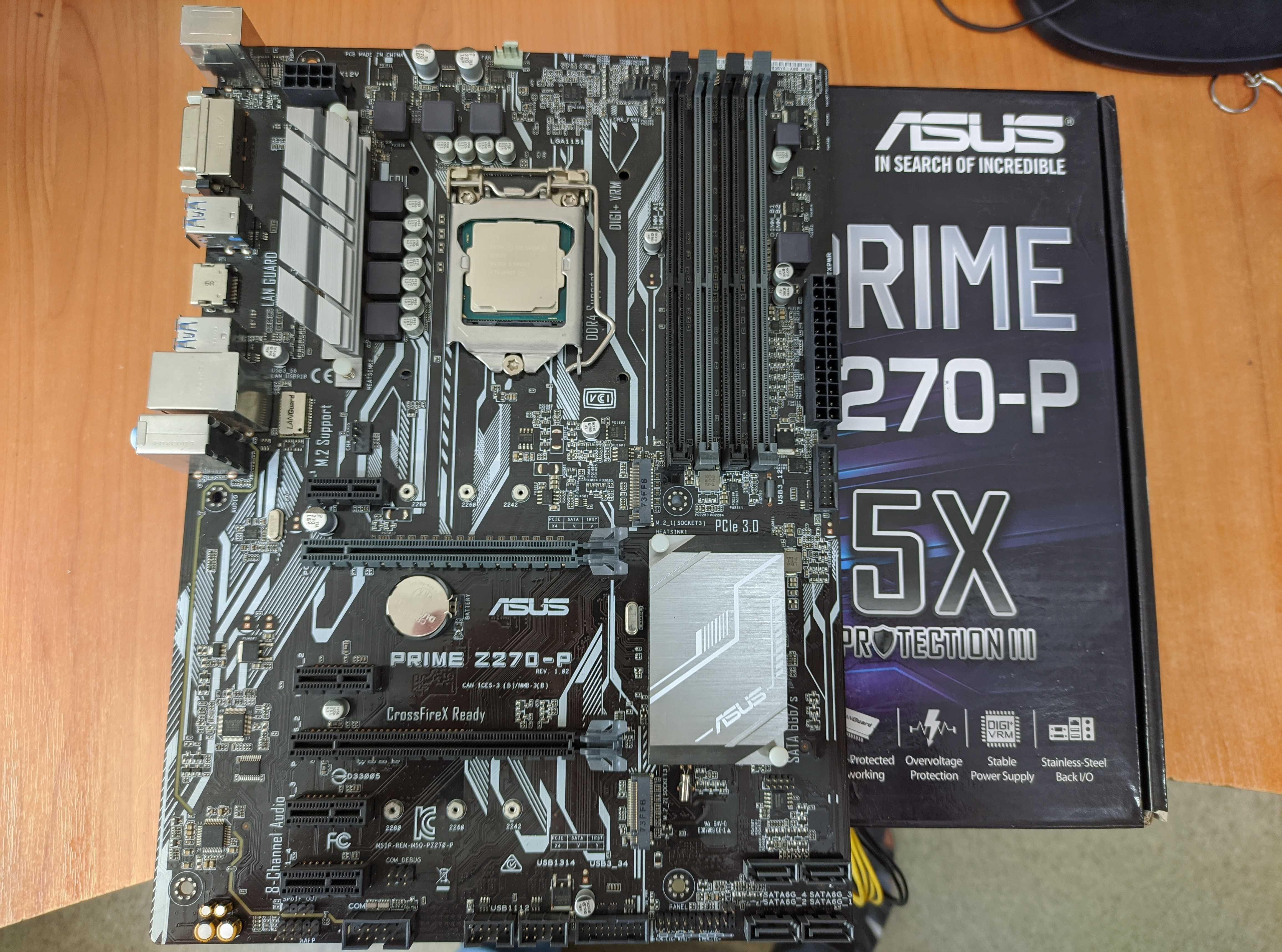 Материнская плата Asus Prime Z270-P + процессор Celeron G3930