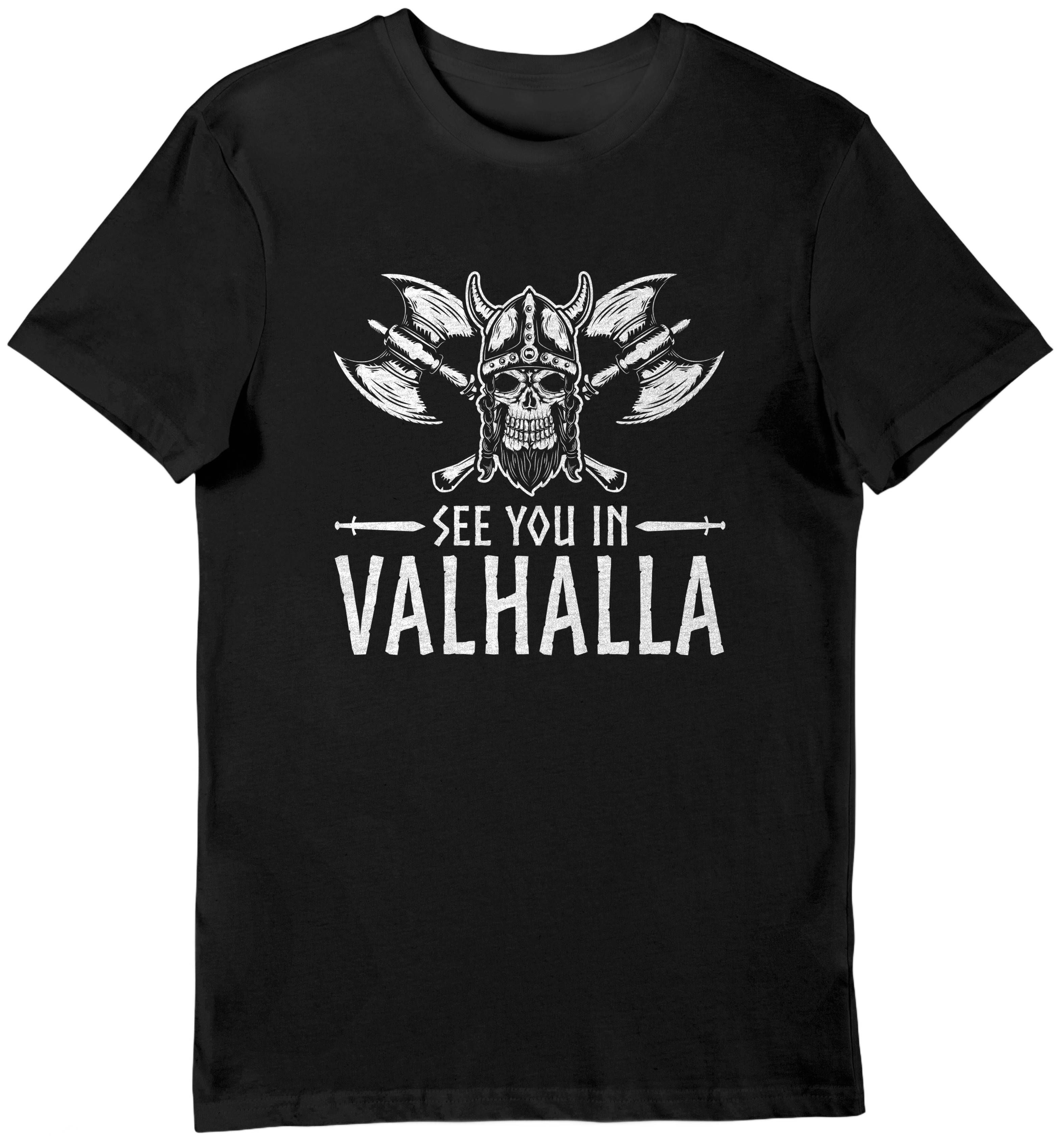 Koszulka See you in Valhalla czarna XL