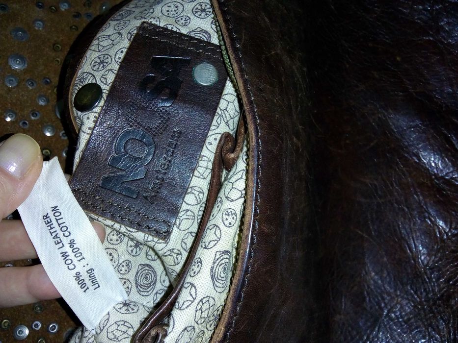 Skórzana torebka listonoszka No Są Amsterdam Stan bardzo dobry