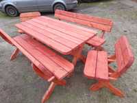 Meble ogrodowe, z drewna-sosna, lawka, stół, krzeslo, 50mm.