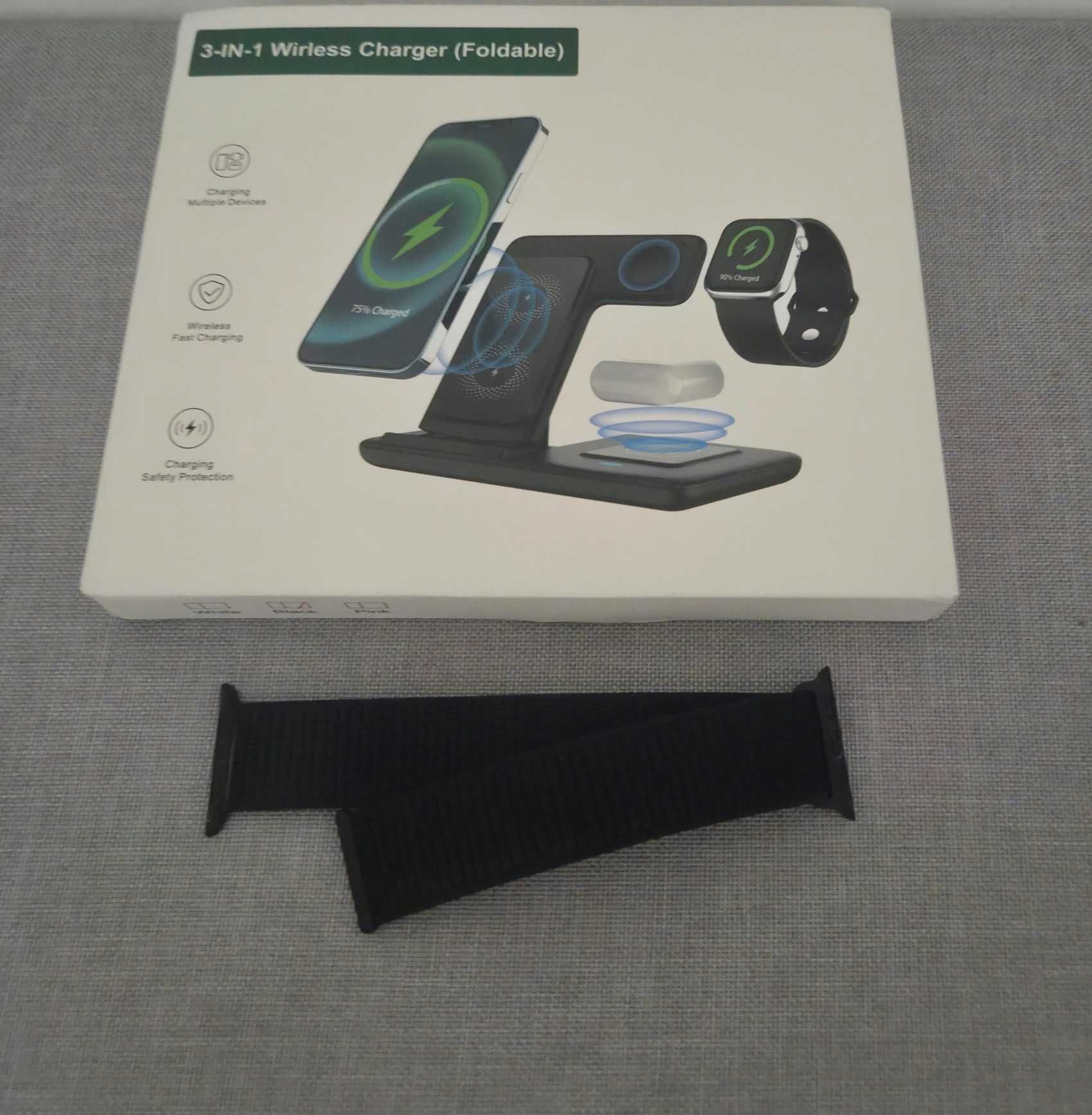 Carregador Wireless Triplo Para Apple