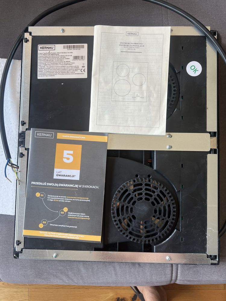 Plyta indukcyjna Kernau KIH431-3B 3 palnikowa 44cm