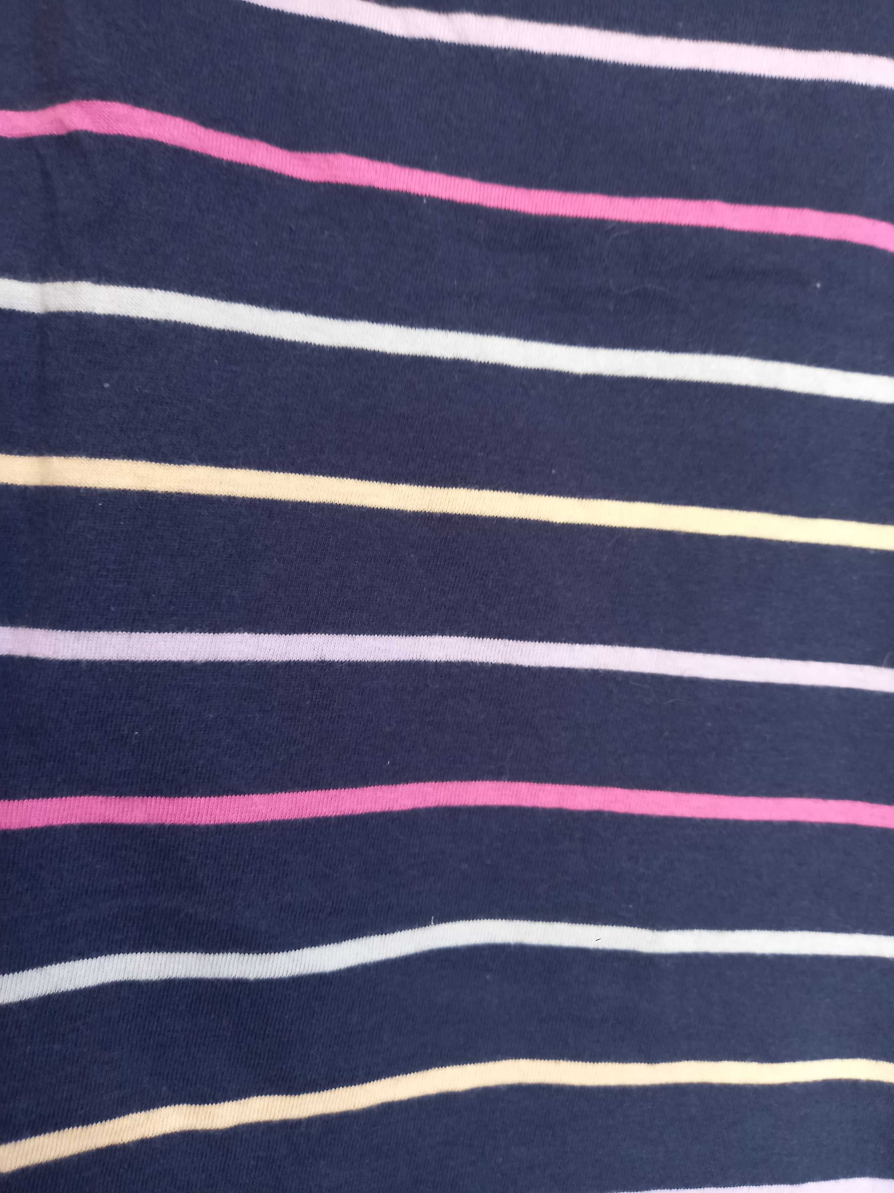 T-shirt nova azul marinho com riscas coloridas - M - Springfield