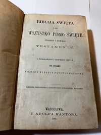 Pismo Święte rok 1891 starodruk