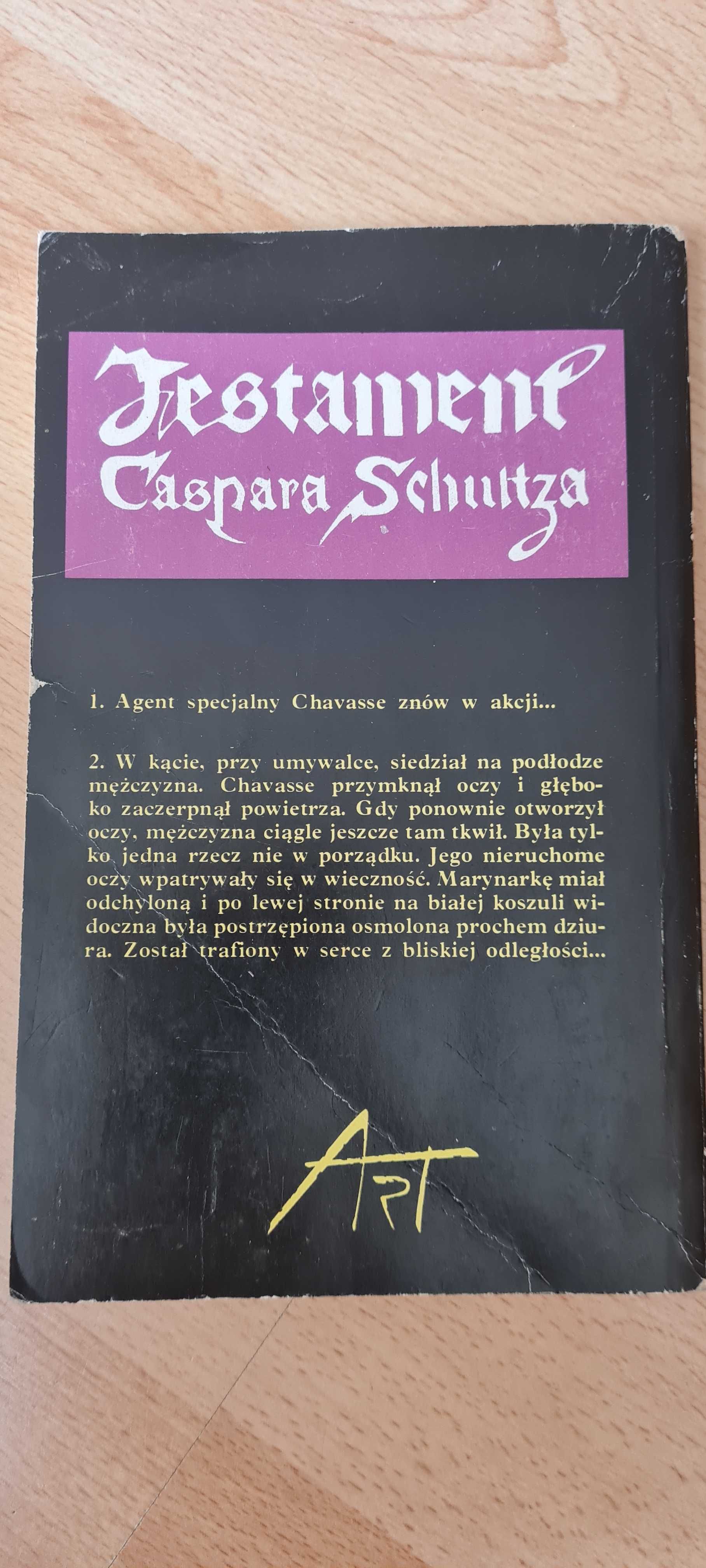 Testament Caspara Schultza J.Higgins