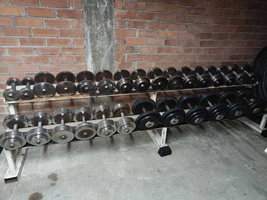 Conjunto de Halteres 6kg a 42kg + Suporte