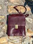 Mala Cartier Paris Porta-Documentos Desdobrável em Pele Bordeaux