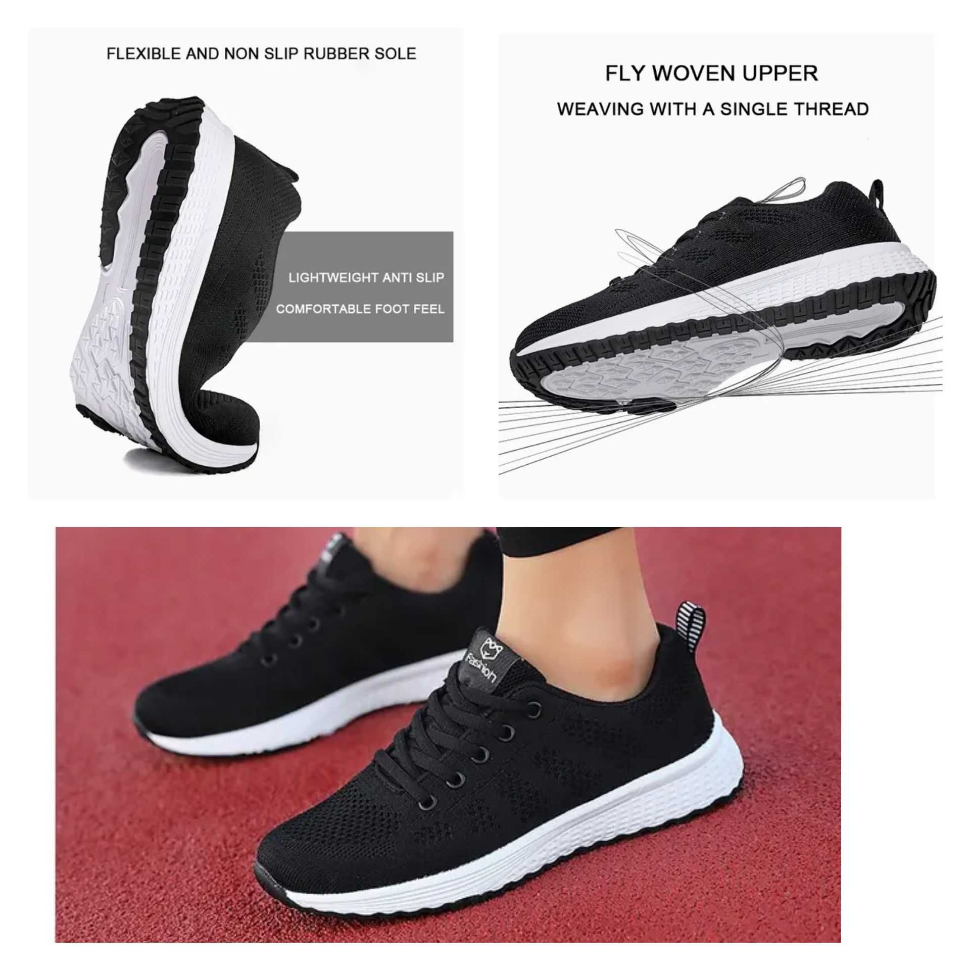 Nowe lekkie buty 39/40 sneakersy czarne dł 25,7 cm czarne adidasy