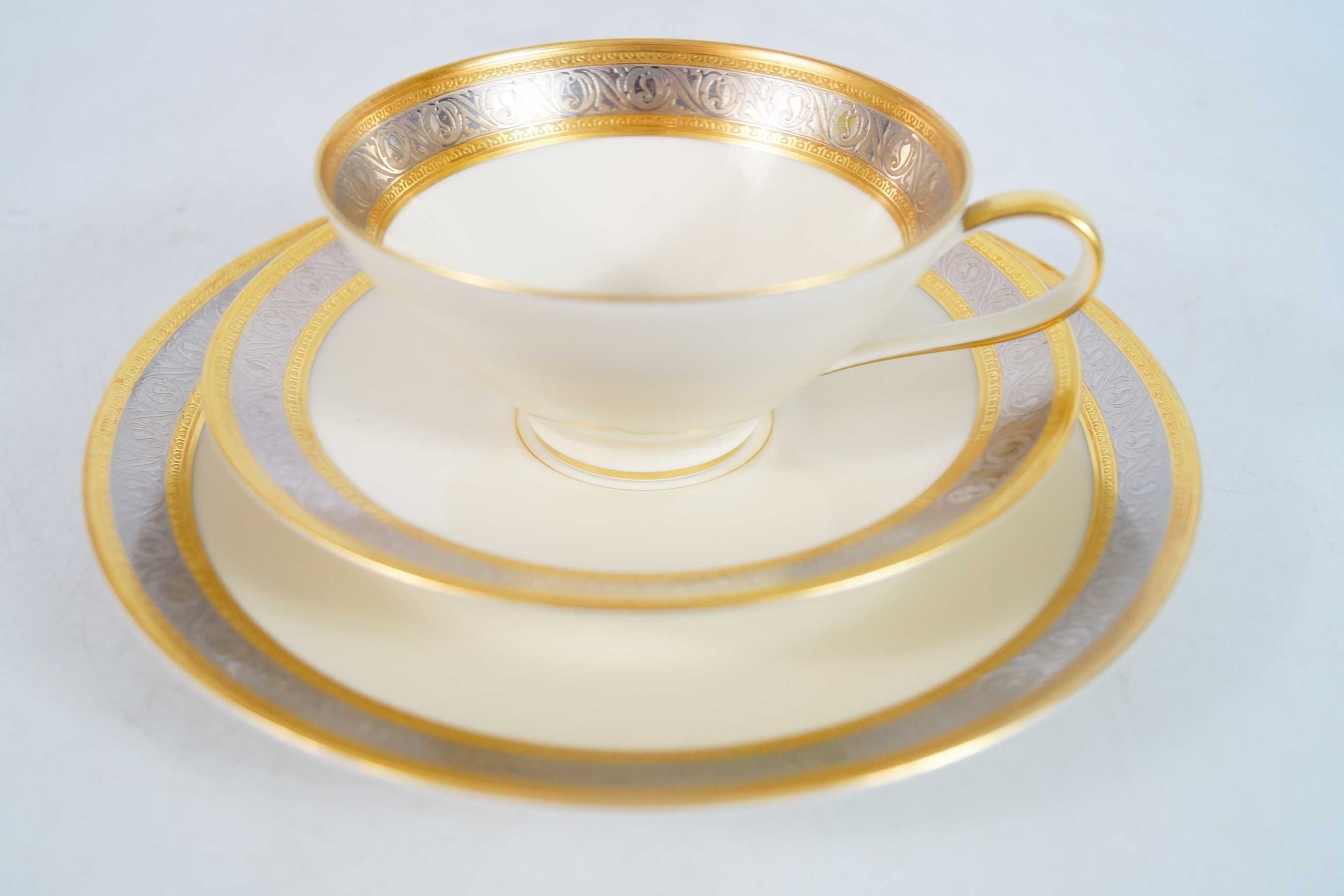 ROSENTHAL DUCHESS filiżanka do herbaty inkrustowana złoto srebro