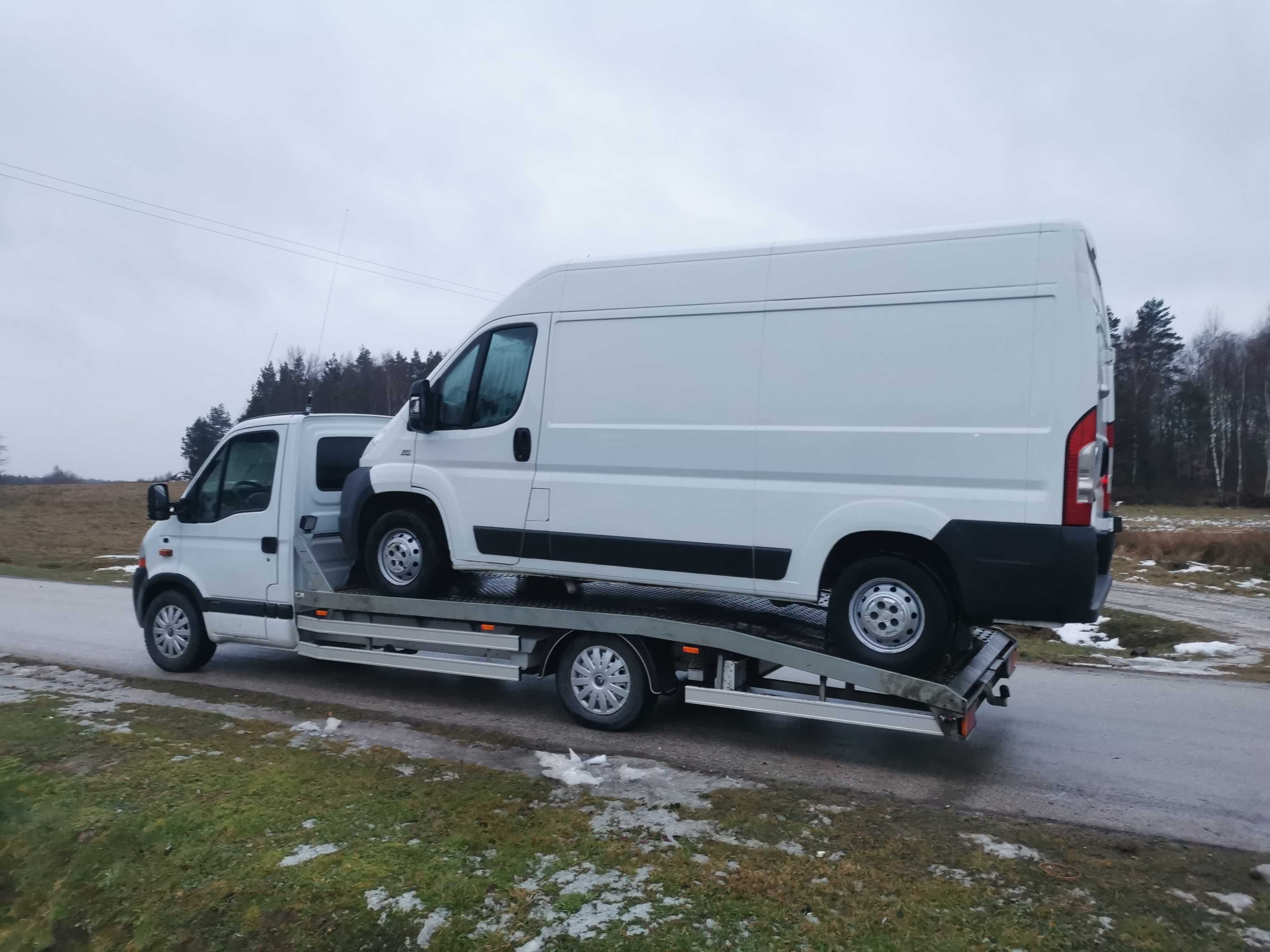 Auto Pomoc Laweta Transport Samochodów Ciągników Maszyn Rolniczych 24H