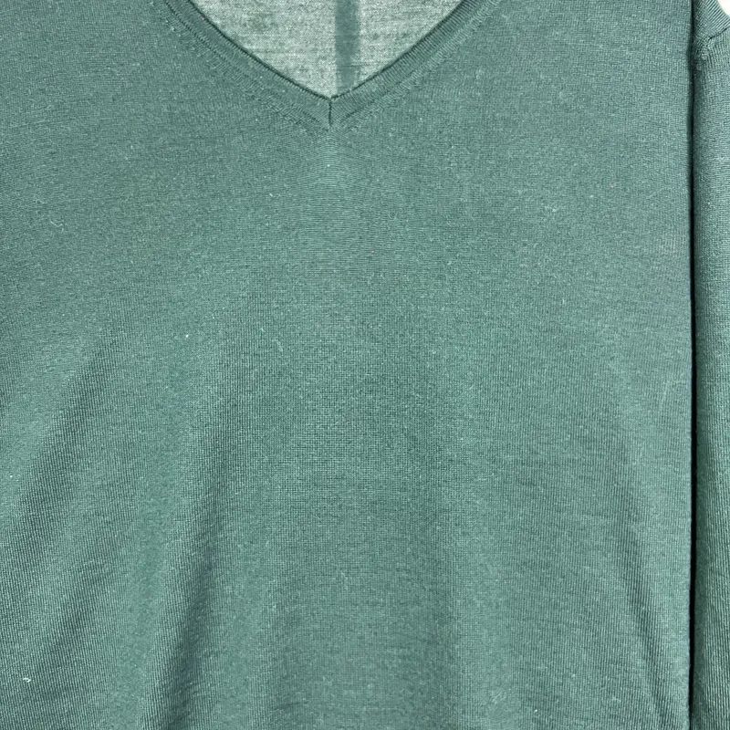 Sweter/sweterek w serek z wełny merino Hugo Boss