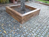 Obrzeże palisada ogrodowa chodnikowa 80x15x7,5 cm drewno betonowe