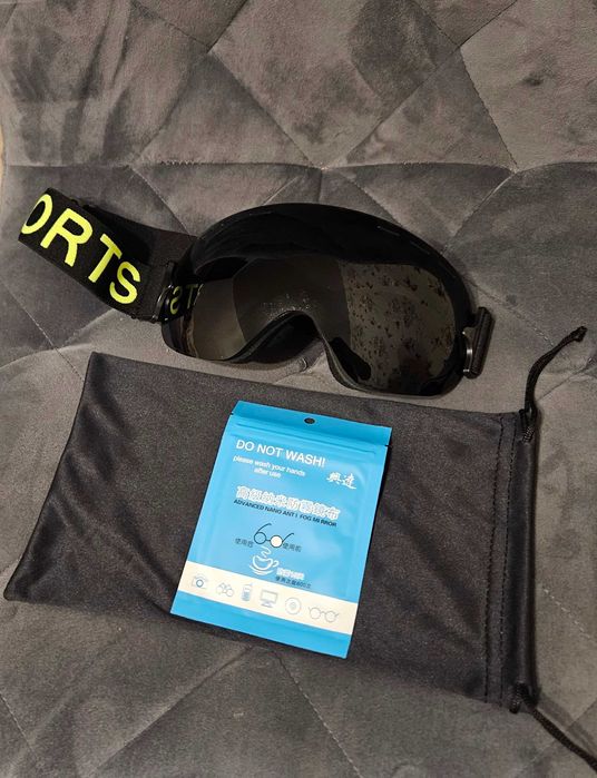 Лижні окуляри, лижна маска + чохол, маска сноуборд лыжная маска очки