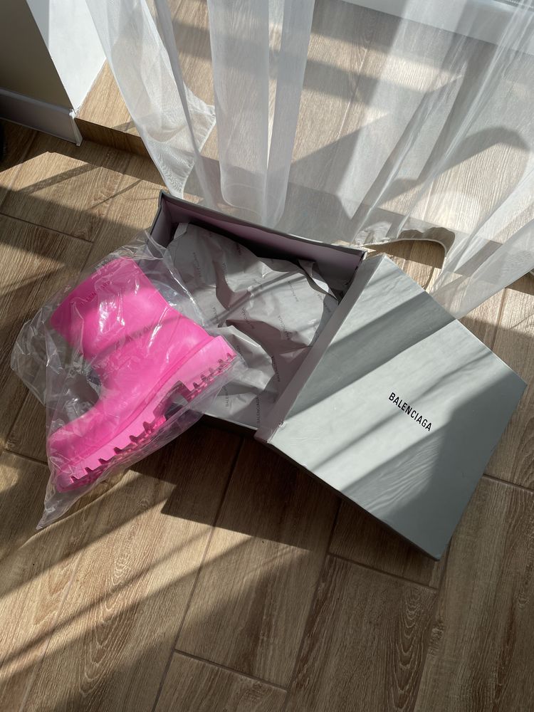 Balenciaga stereoid rubber boots pink 38/39