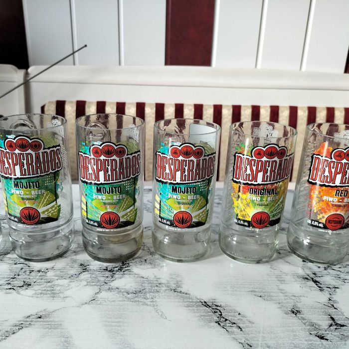 Ładne szklanki do piwa Desperados --- cena za 6 sztuk