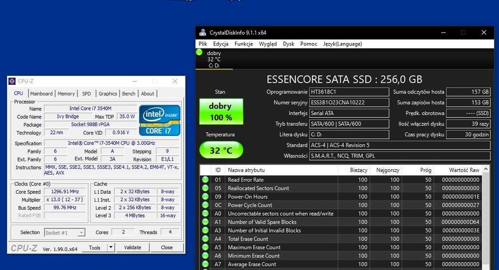 Laptop HP EliteBook 8470p - Intel Core i7 - 8 GB RAM - 256 GB SSD