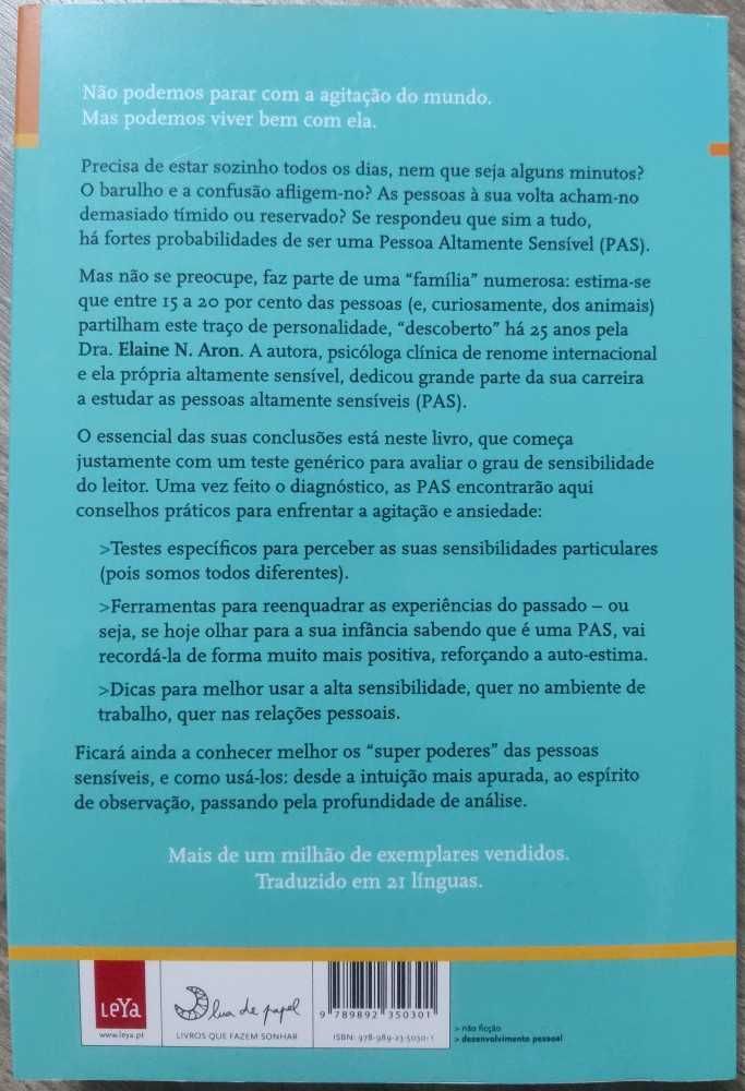Livro: Pessoas Altamente Sensíveis - Elaine Aron - ISBN: 9789892350301