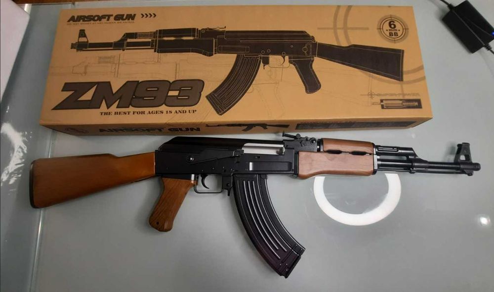 Автомат ак47 детский zm93 игрушечный для детей металический на пульках