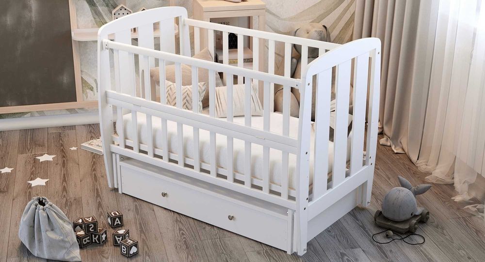 Кроватка для новонароджених ; Ліжечко Букове ! Ліжко для Немовлят