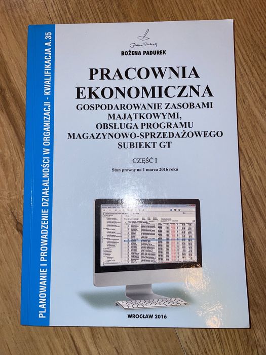 Książka pracownia ekonomiczna subiekt GT
