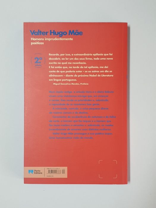 Homens Imprudentemente Poéticos - Valter Hugo Mãe - Porto Editora