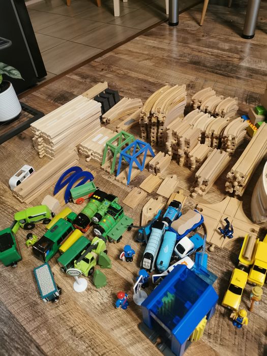 Mega Zestaw drewnianych torów.