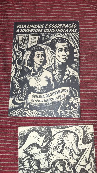 Julio Pomar A Domingues anos 40 manifestação juventude raros