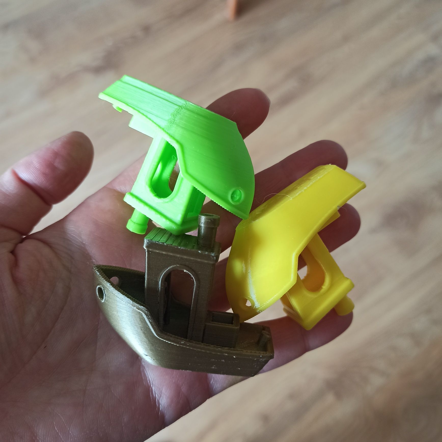 3x zabawka statek z drukarki 3D