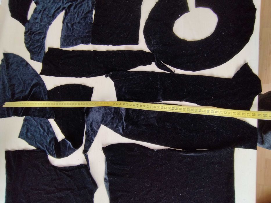 Бархатная ткань черная Оксамит чорний