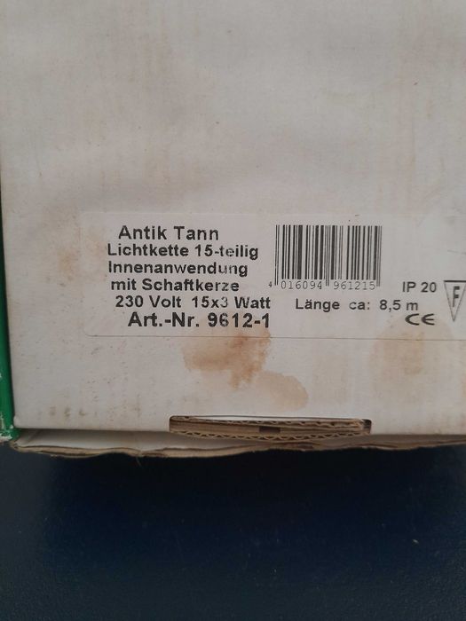 Stare lampki choinkowe oryginalne Thuringer Lichterktten