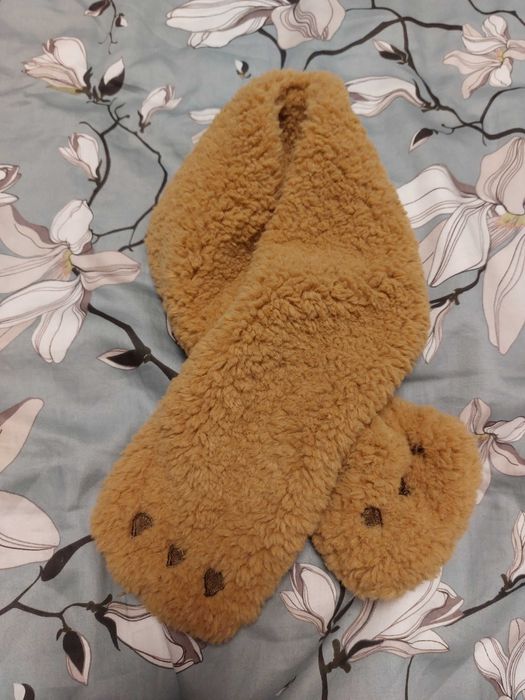 Komplet zimowy miś Zara dla niemowlaka czapka +szalik