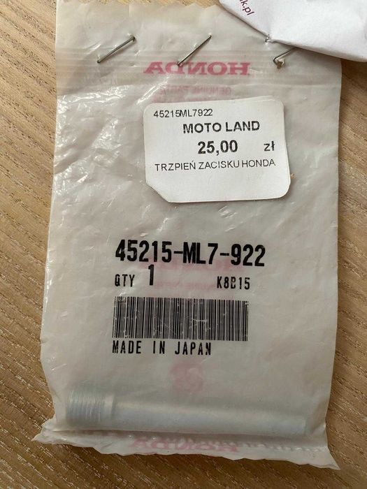 Trzpień zacisku Honda