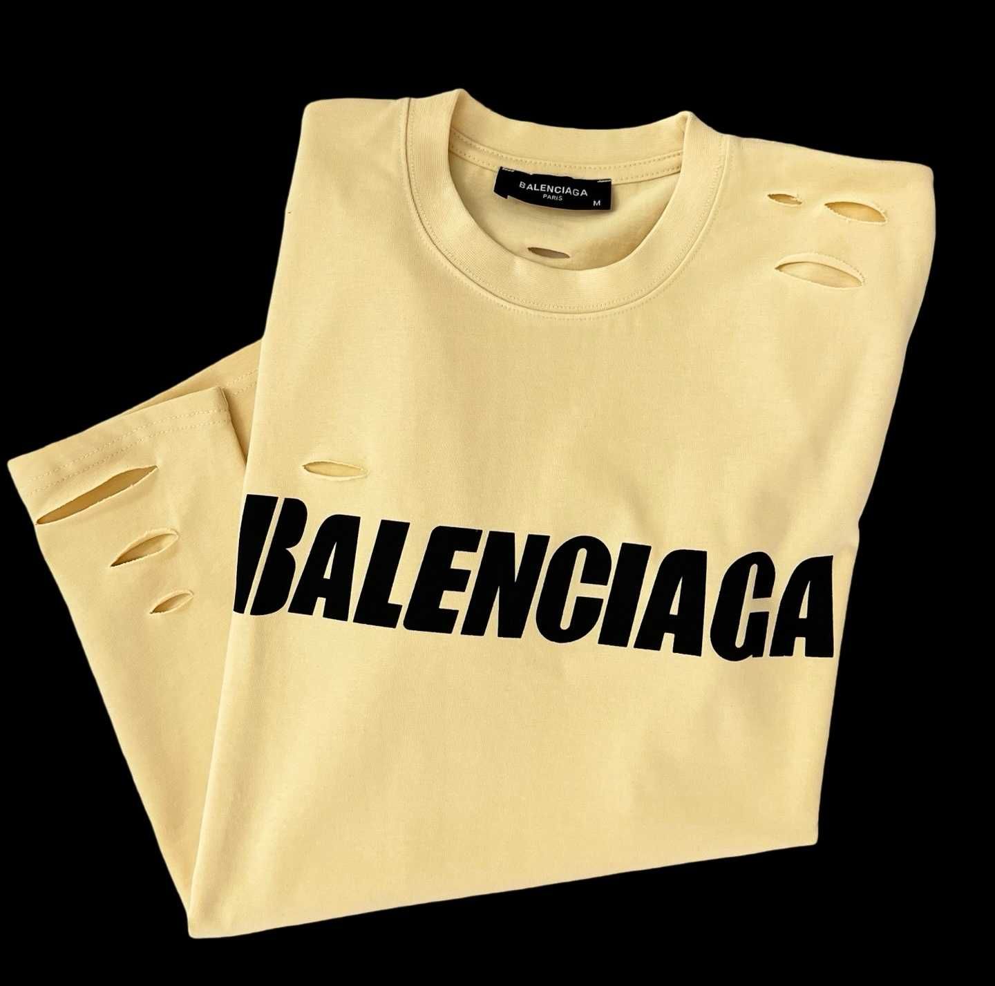 Balenciaga t shirt męski pocięty rozm M