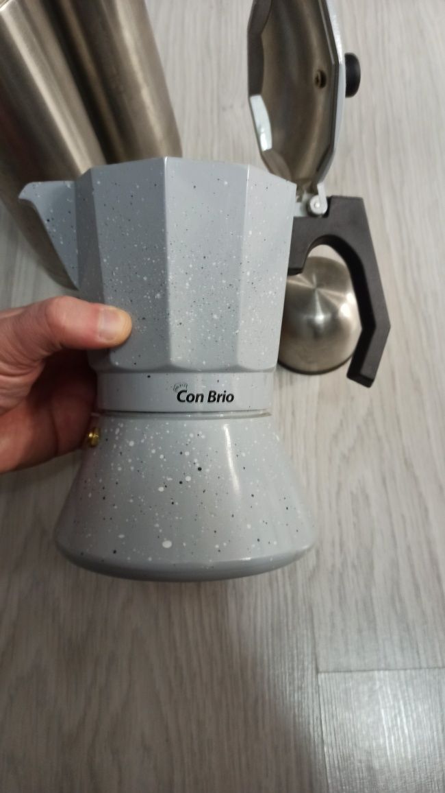 Кофеварка гейзерная 500 мл, гейзерная кофеварка Con Brio