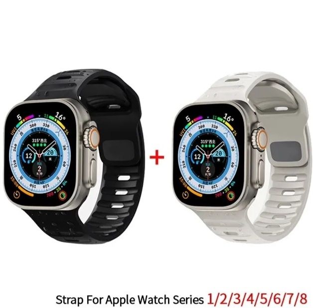 Pulseiras Silicone suave e macio Apple Watch 8 7 6 5 Novas Embaldas