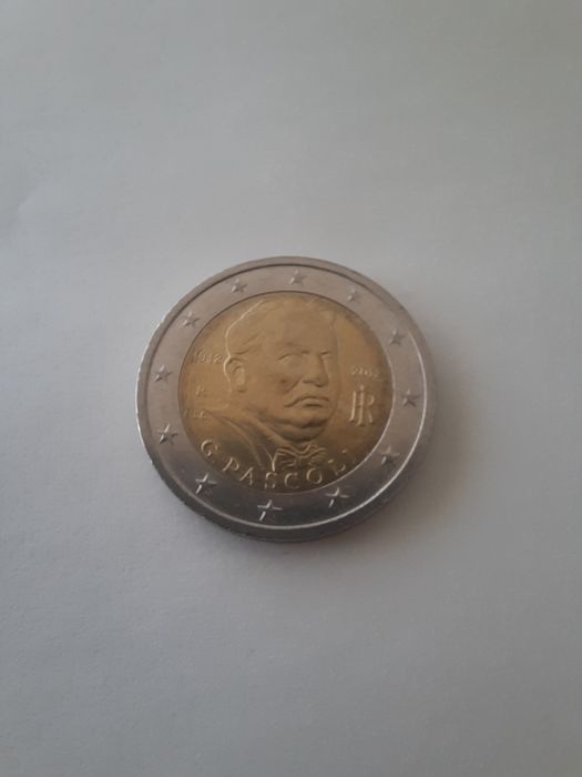 Moeda 2€ comemorativa - Itália 2012 - Pascoli (circulada)