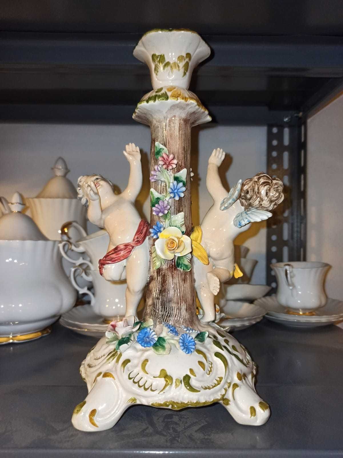 Porcelanowy Świecznik Wysokość 27,5cm