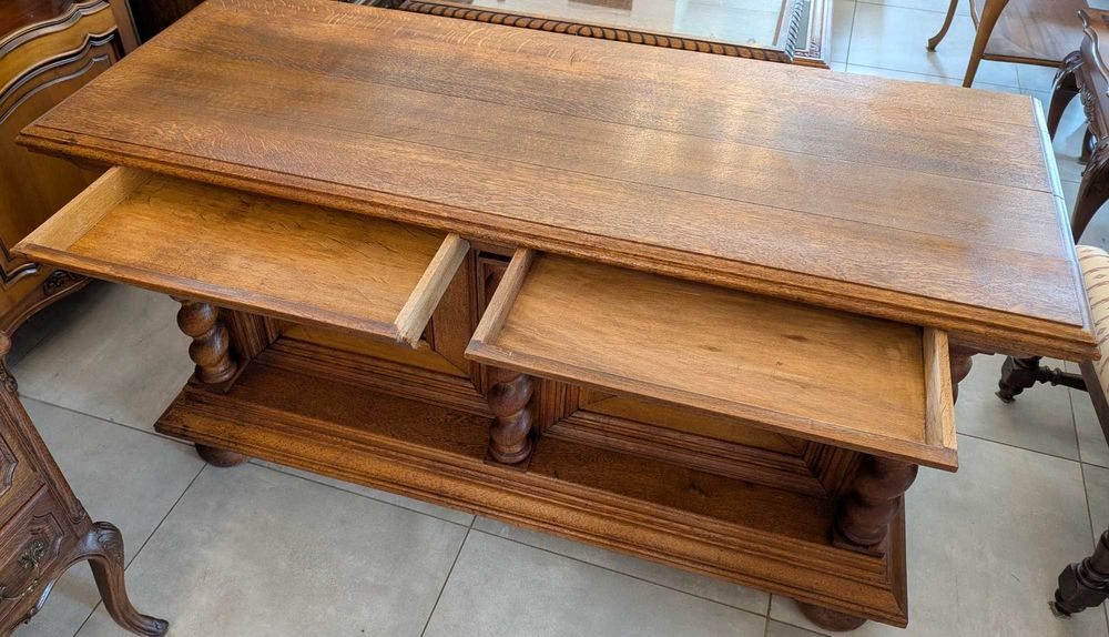 Piękna komoda,szafka neorenesansowa dąb