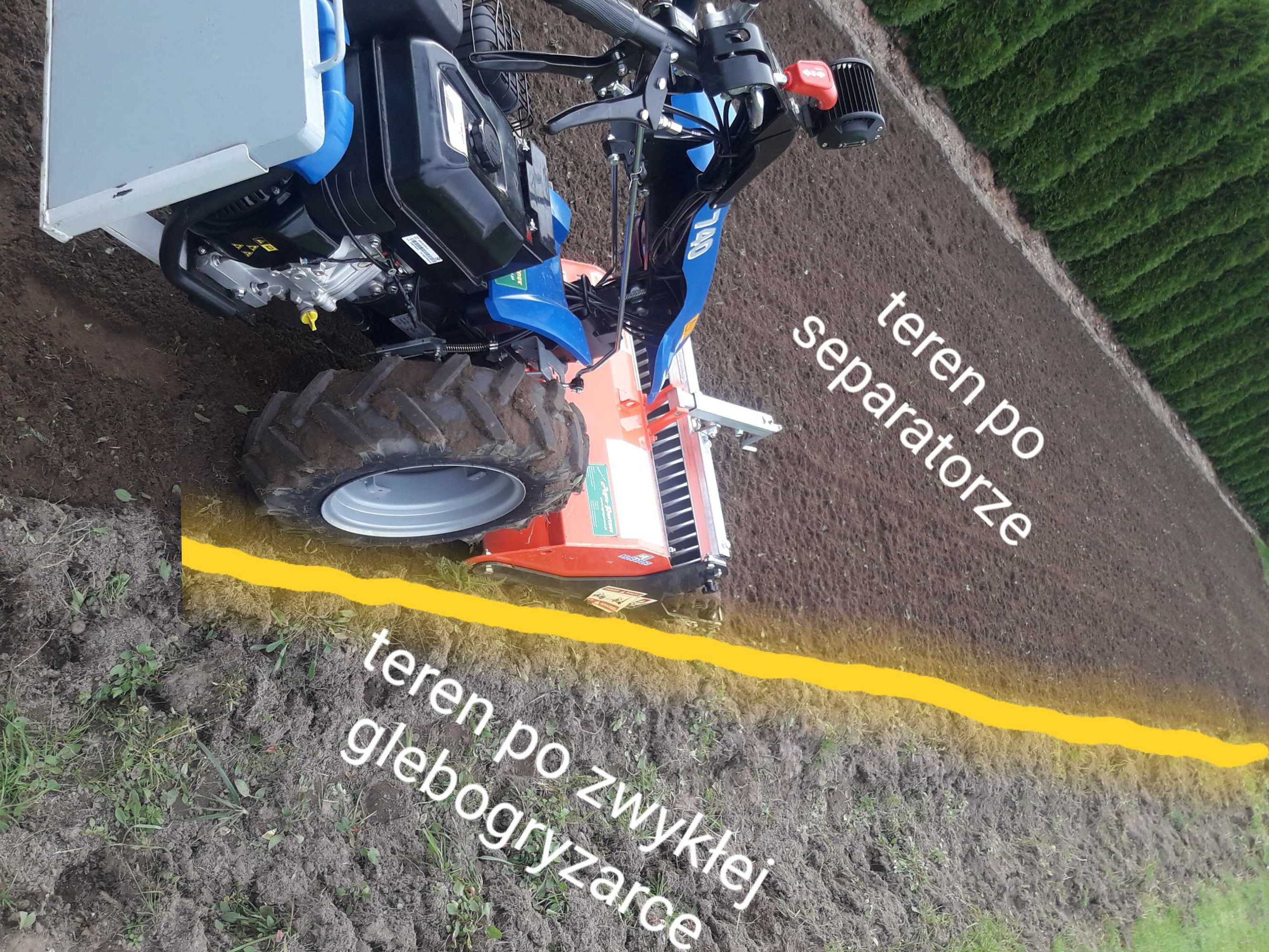 Usługi Glebogryzarką separacyjną broną zakładanie trawników z siewu
