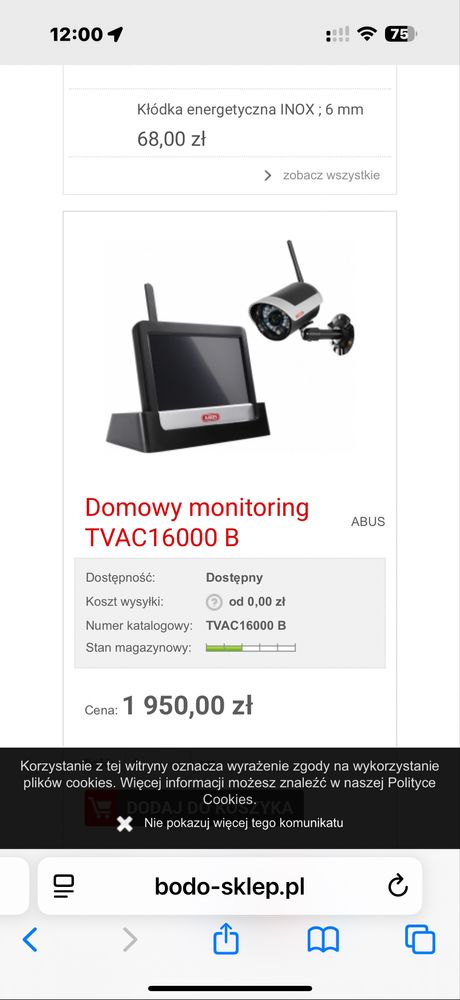 Monitoring Abus TVAC16000 B