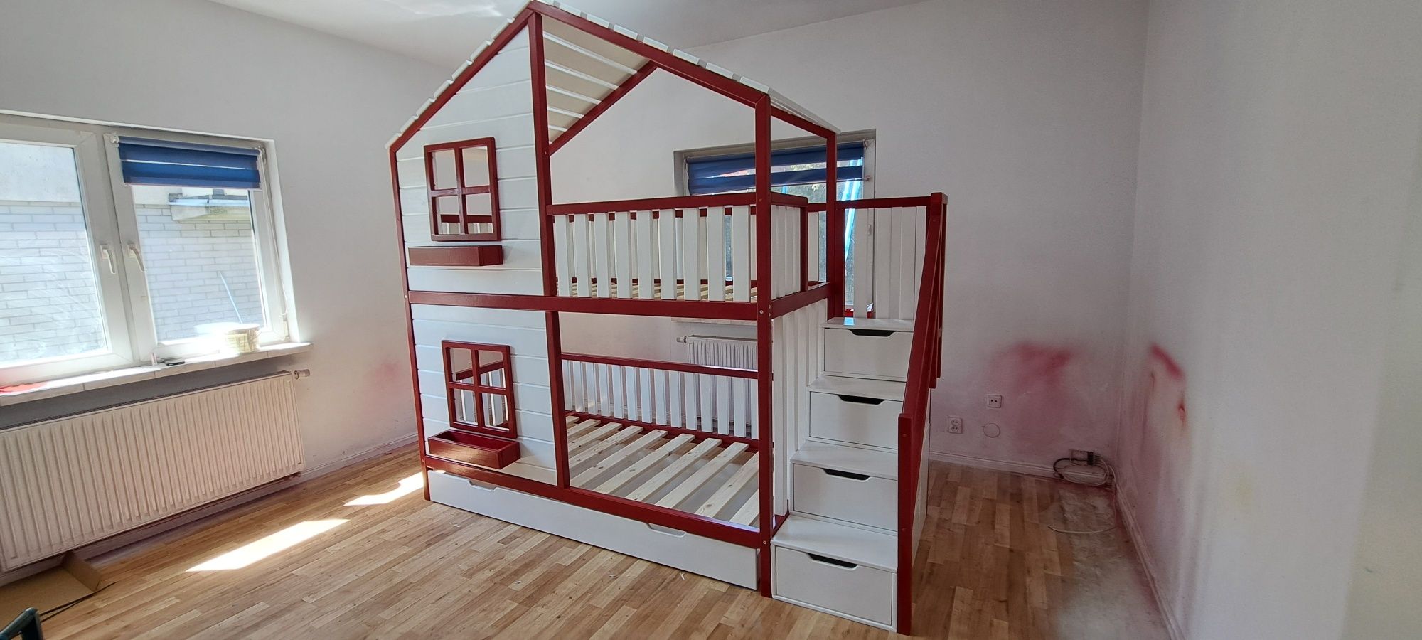 Łóżko łóżeczko pietrowe dla dzieci domek