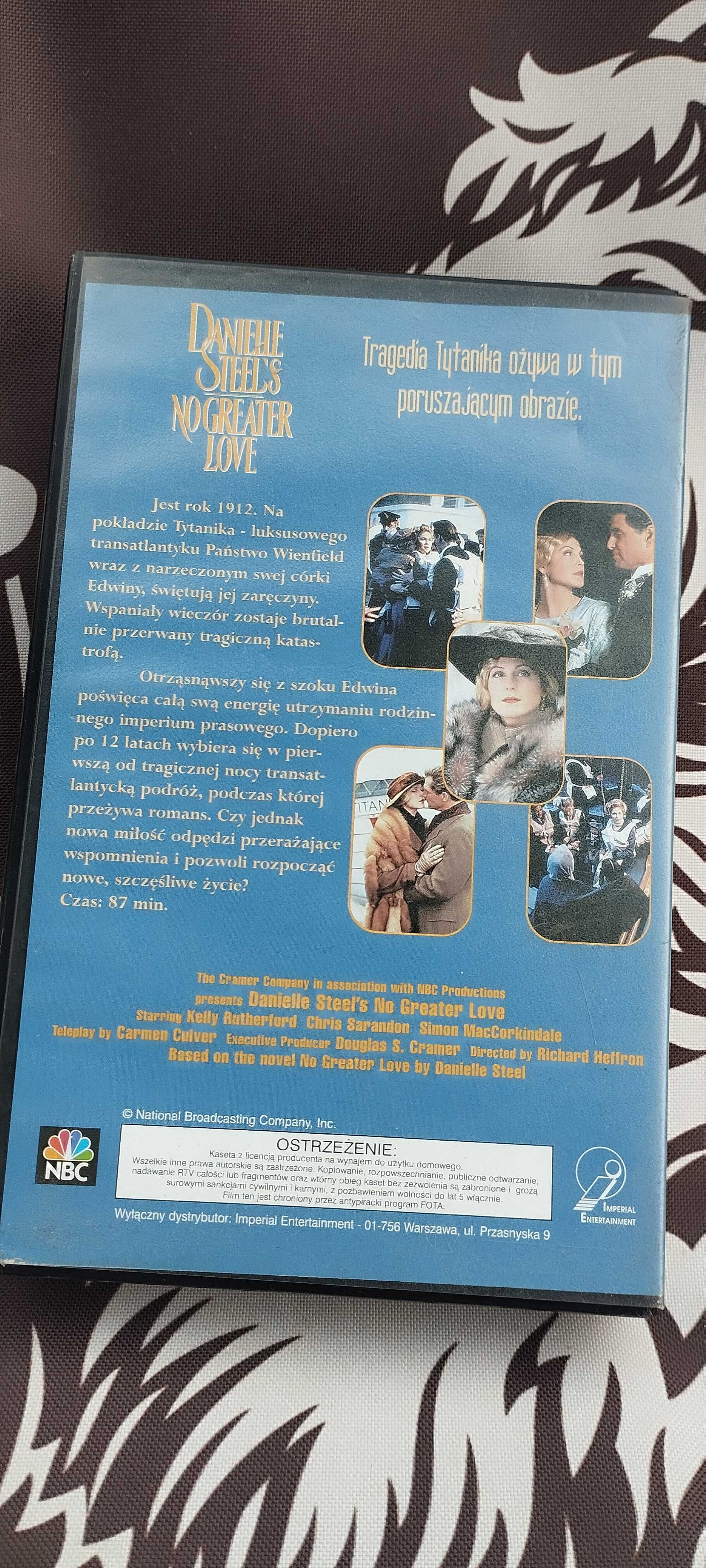 Kaseta VHS "Głęboka miłość" (Danielle Steel’s No Greater Love, 1996)