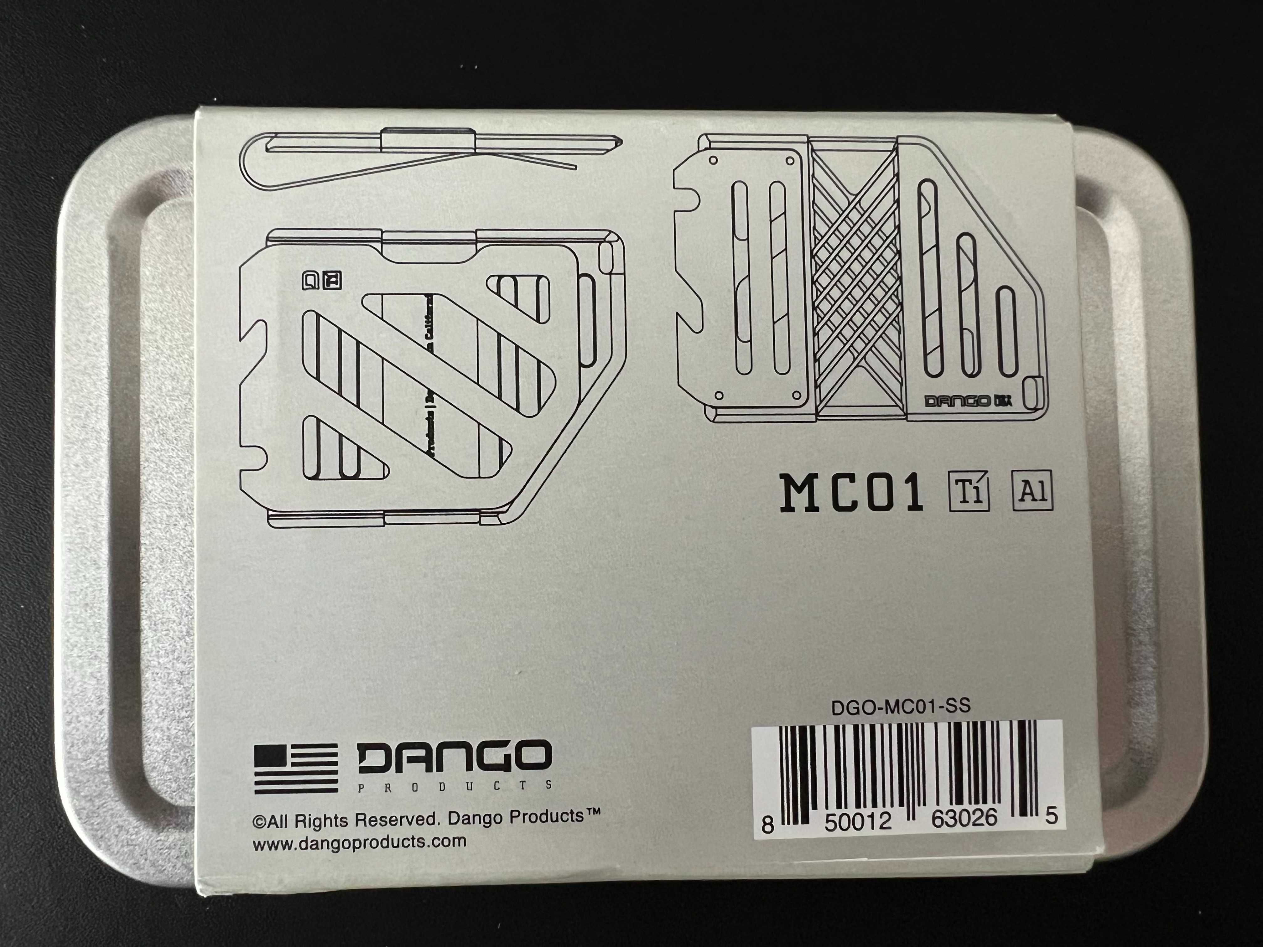 Tytanowy klips na banknoty Dango MC01 Satin Silver