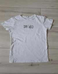 T-shirt Reserved 110 biały, czarny napis