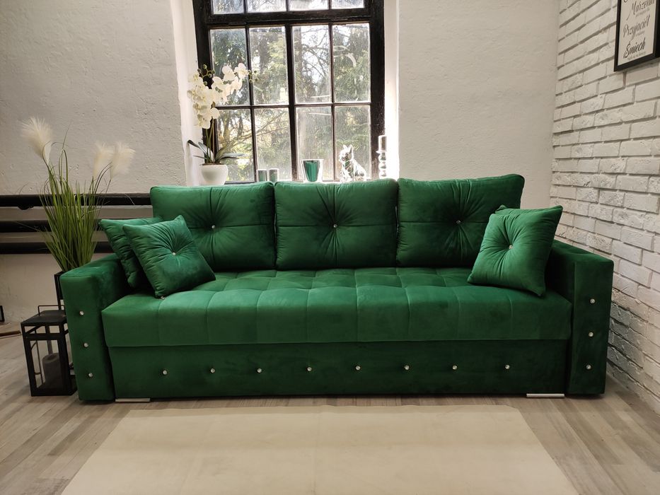Sofa kanapa Samara Glamour sprężyny welur