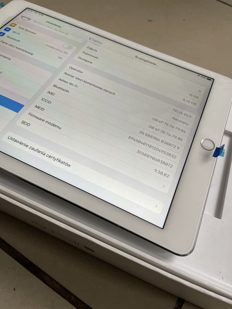 Ipad air 2 16gb lte sim bialy ios 15