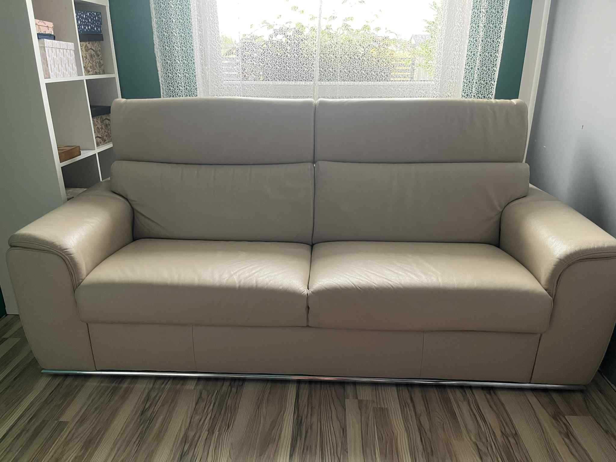 KLER wypoczynek  skórzany sofa kanapa rozkładana