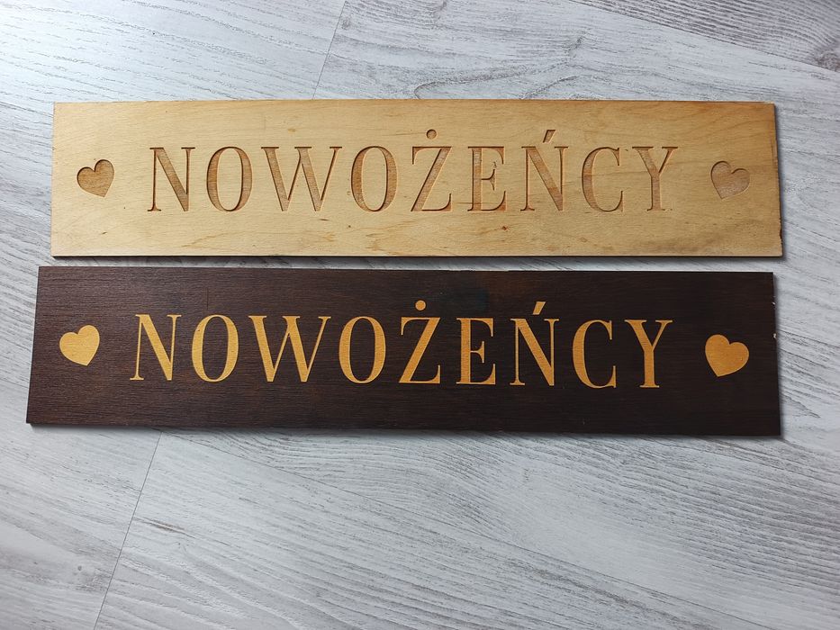 Nowożeńcy tablice rejestracyjne ślubne