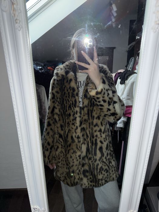 Шубка H&M леопардова  , як пальто